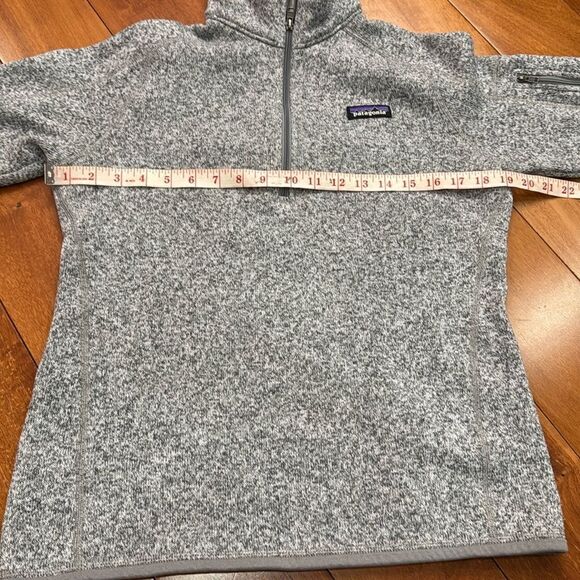 Patagonia women’s 1/4 Zip Better Sweater Heather gray Fleece Jacket SZ M - Picture 6 of 7